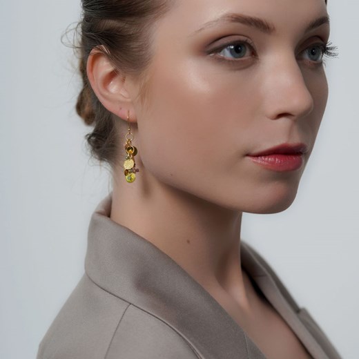 Flake Tourmaline Earrings Dinari Jewels ONESIZE showroom.pl
