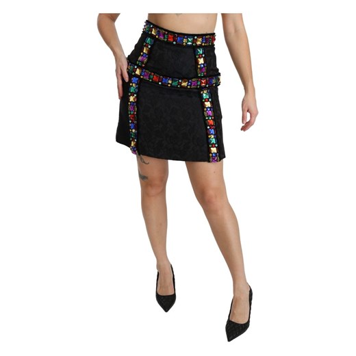Crystal Embellished High Waist Skirt Dolce & Gabbana 40 IT wyprzedaż showroom.pl