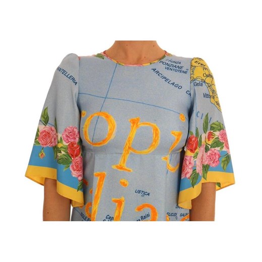 Sicily Map Printed Dress Dolce & Gabbana S showroom.pl okazja