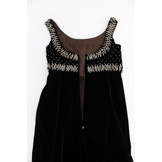 Velvet Crystal Sheath Gown Dress Dolce & Gabbana S wyprzedaż showroom.pl