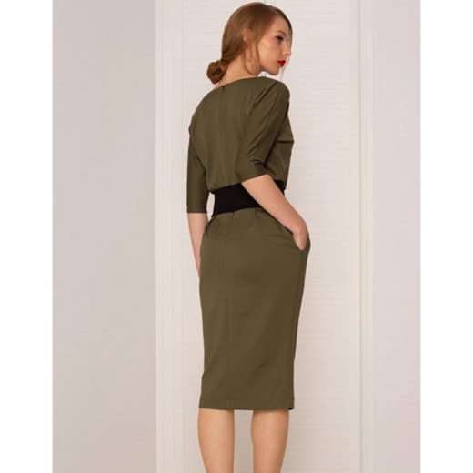 Sukienka Mono Khaki Dark Kasia Miciak Design M showroom.pl