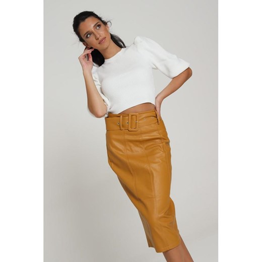 FAUX LEATHER LONGUETTE SKIRT WITH BELT Glamorous S showroom.pl