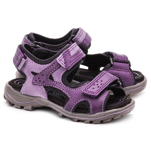 Urban Safari - Fioletowe Skórzane Sandały Dziecięce - 73206257128 mivo fioletowy buty na lato