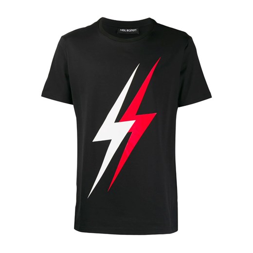 short sleeve t-shirt crew neckline jumper double thunder slim fit Neil Barrett XL showroom.pl