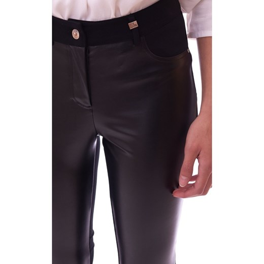 SKINNY PANTS WITH FAUX LEATHER INSERTS Luckylu 46 IT showroom.pl