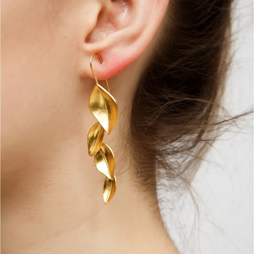 Venus Leaf Earrings Dinari Jewels ONESIZE showroom.pl