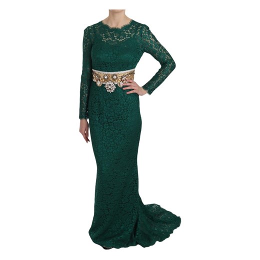 Crystal Gold Belt Lace Sheath Gown Dress Dolce & Gabbana S - 42 IT wyprzedaż showroom.pl