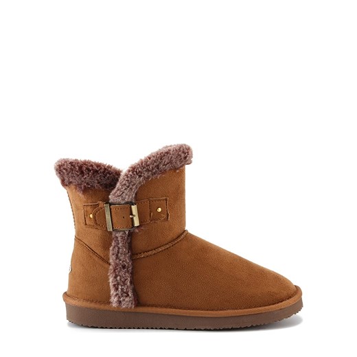 Śniegowce damskie Island Boot skórzane bez zapięcia casual 