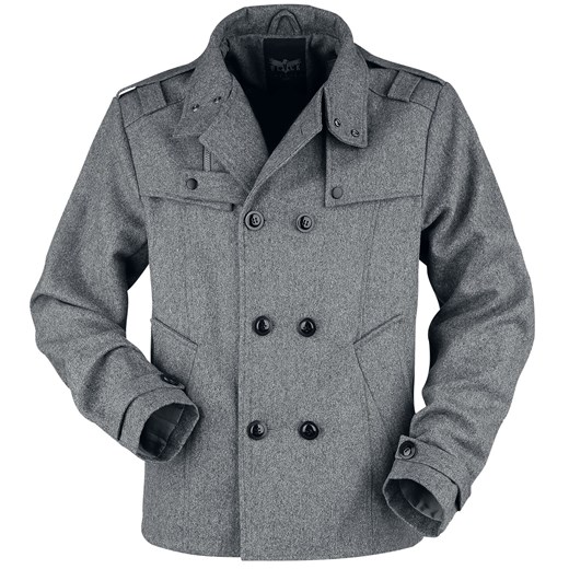 Black Premium by EMP - Between-seasons jacket with double row button placket - Kurtka przejściowa - szary XL EMP