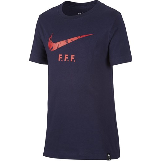 T-shirt piłkarski dla dużych dzieci FFF - Niebieski Nike L Nike poland