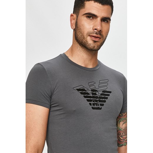 T-shirt męski Emporio Armani z krótkimi rękawami szary 