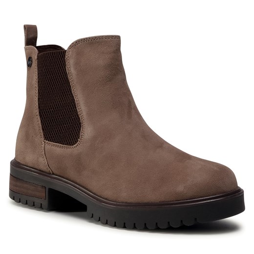 Sztyblety CAPRICE - 9-25473-25 Taupe Suede 343 38 eobuwie.pl