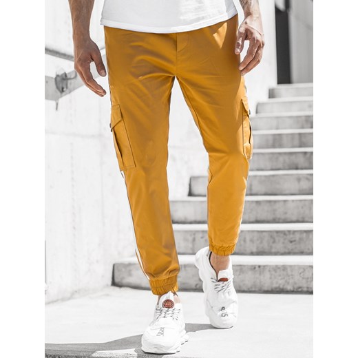 SPODNIE MĘSKIE CHINO JOGGERY CAMELOWE OZONEE DJ/5580 36 okazyjna cena ozonee.pl