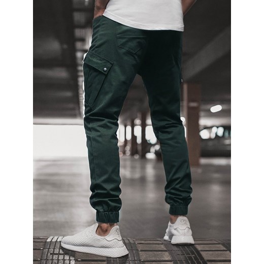 SPODNIE MĘSKIE JOGGERY ZIELONE OZONEE A/0853 L promocja ozonee.pl