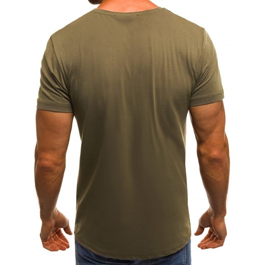T-SHIRT MĘSKI ZIELONY OZONEE O/1173 Ozonee XXL promocyjna cena ozonee.pl