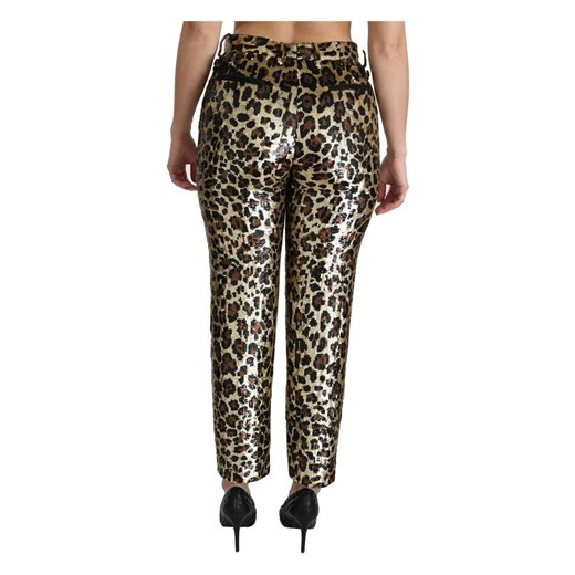 Leopard Sequined High Waist Pants Dolce & Gabbana 46 IT okazja showroom.pl