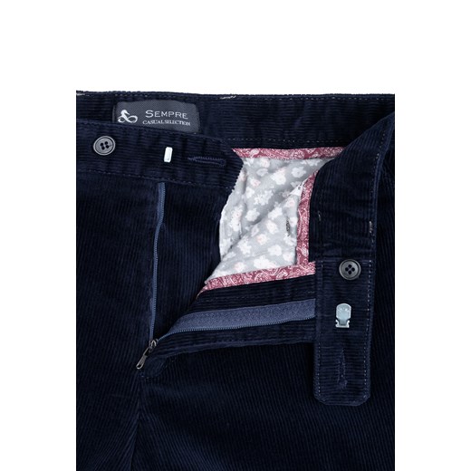 Granatowy sztruks chinos Graso Moda 42/36 188/110 sempre