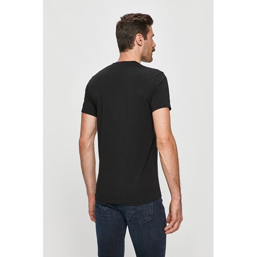 T-shirt męski Emporio Armani czarny casualowy z krótkimi rękawami 