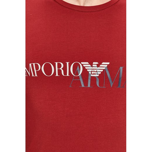 T-shirt męski Emporio Armani z napisami z krótkim rękawem 