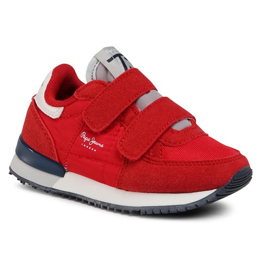 Sneakersy PEPE JEANS - Sydney Basic Boy PBS30453 Red 255 24 eobuwie.pl