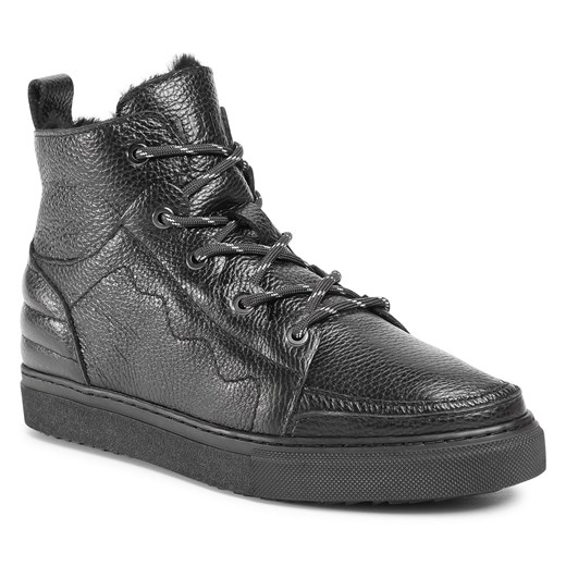 Sneakersy INUIKII - Sneaker 50202-056 Leather Black 46 eobuwie.pl