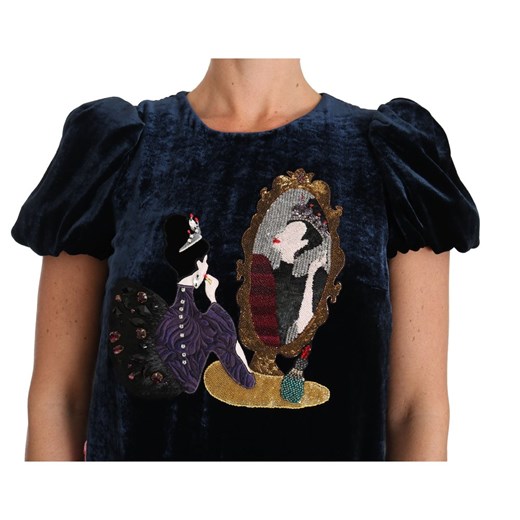 Crystal Velvet Fairy Tale Mirror Dress Dolce & Gabbana XL okazyjna cena showroom.pl