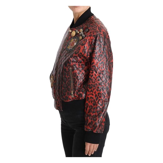 Leopard Button Crystal Jacket Dolce & Gabbana 42 IT showroom.pl okazyjna cena