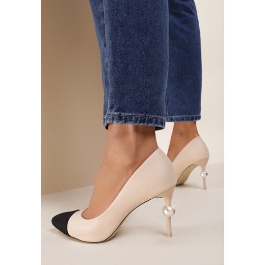Beżowe Szpilki About Time Renee 36 okazja renee.pl