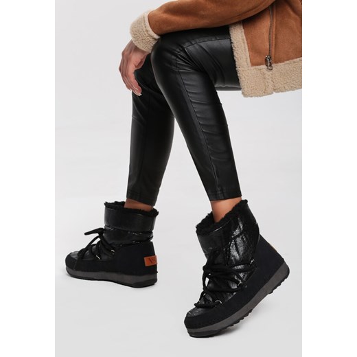 Czarne Śniegowce Luna Park Renee 37 renee.pl