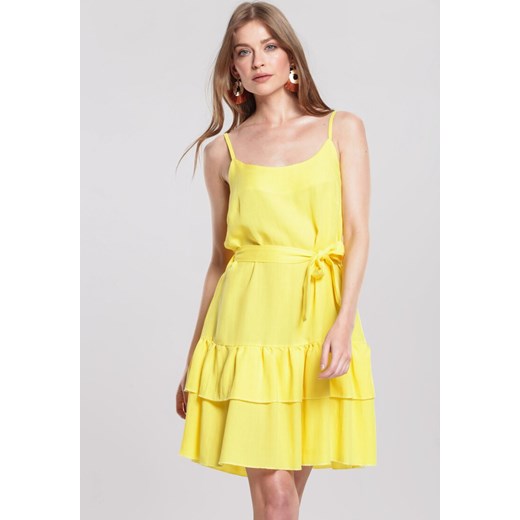 Żółta Sukienka Calmer Renee S/M Renee odzież okazja