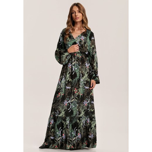 Czarno-Zielona Sukienka In New York Renee L/XL Renee odzież