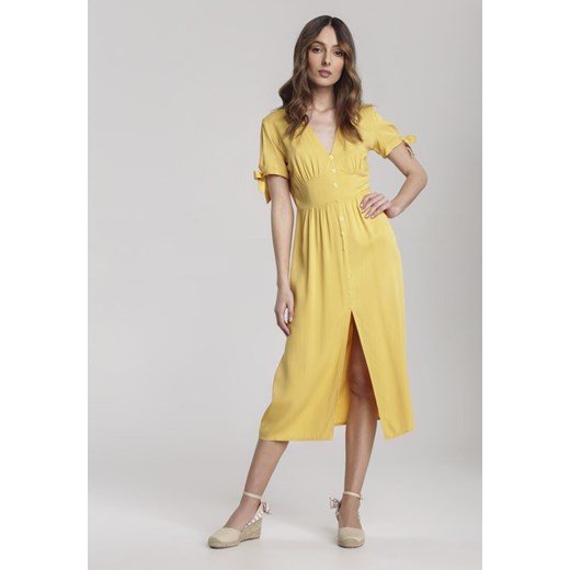 Żółta Sukienka Merephis Renee XL wyprzedaż Renee odzież