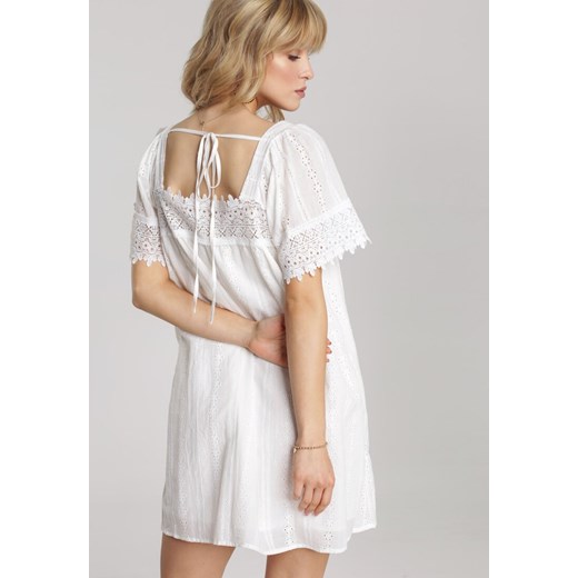Biała Sukienka Klelyse Renee M/L okazja Renee odzież