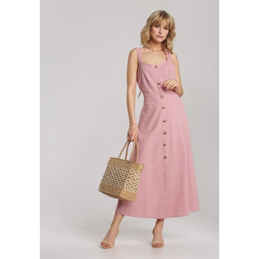Różowa Sukienka Arriethea Renee S/M okazyjna cena Renee odzież