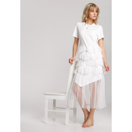 Biała Sukienka Laiwai Renee S/M Renee odzież okazyjna cena