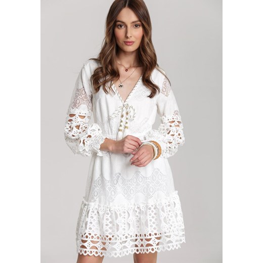 Biała Sukienka Aroaliana Renee M/L promocja Renee odzież