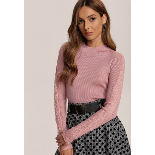 Sweter damski Renee casual Odzież Damska ZZ różowy SMDI Sweter damski Renee casual Odzież Damska ZZ różowy SMDI