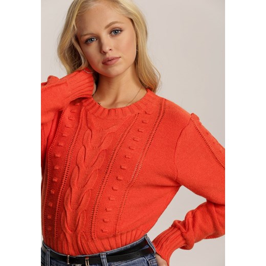 Pomarańczowy Sweter Daratrine Renee M/L Renee odzież