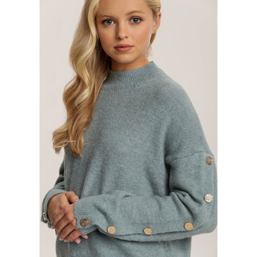 Sweter damski Renee casualowy Odzież Damska SZ niebieski AZOO Sweter damski Renee casualowy Odzież Damska SZ niebieski AZOO