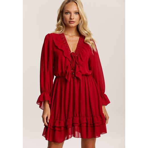 Czerwona Sukienka Brizsha Renee S/M Renee odzież