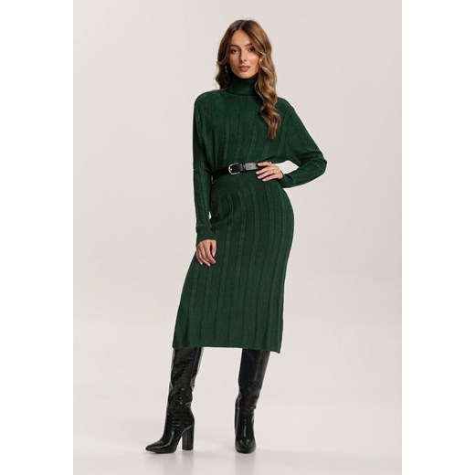 Zielona Sukienka Dzianinowa Azerixan Renee M/L Renee odzież