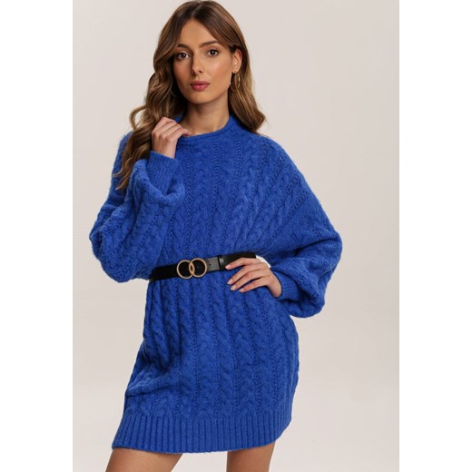 Sweter damski Renee z okrągłym dekoltem Odzież Damska XG granatowy MFYZ Sweter damski Renee z okrągłym dekoltem Odzież Damska XG granatowy MFYZ