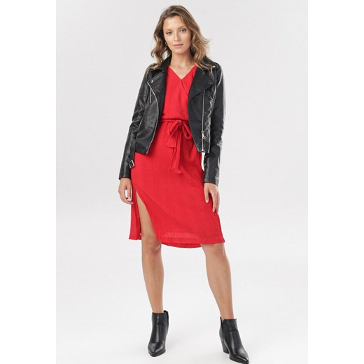 Czerwona Sukienka Manosque Born2be L Born2be Odzież