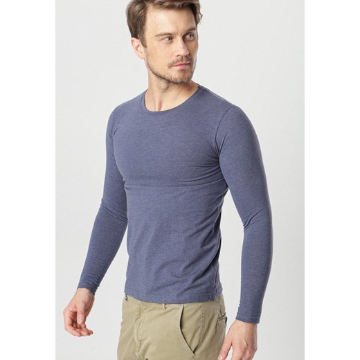 Granatowa Bluzka Godalming ze sklepu Born2be Odzież w kategorii T-shirty męskie - zdjęcie 94999834