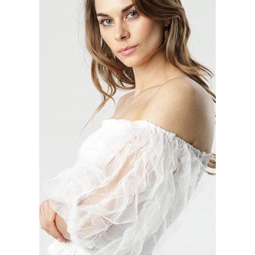 Biała Bluzka Reeve Born2be S/M okazja Born2be Odzież