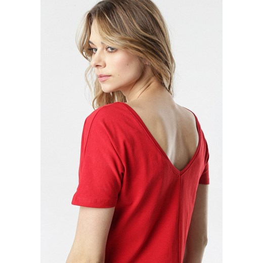 Czerwony T-shirt Laigana Born2be XL Born2be Odzież promocyjna cena