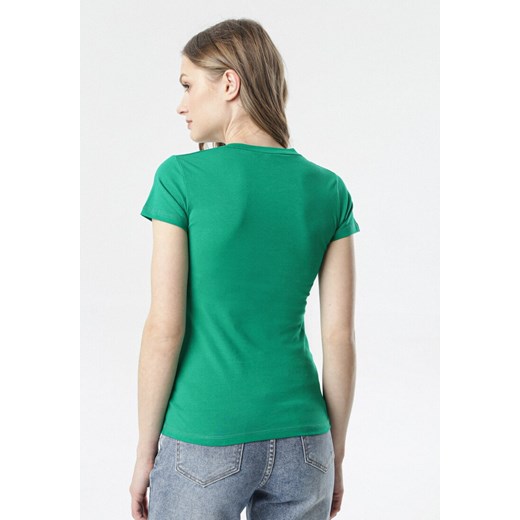 Zielony T-shirt Aegameda Born2be S wyprzedaż Born2be Odzież