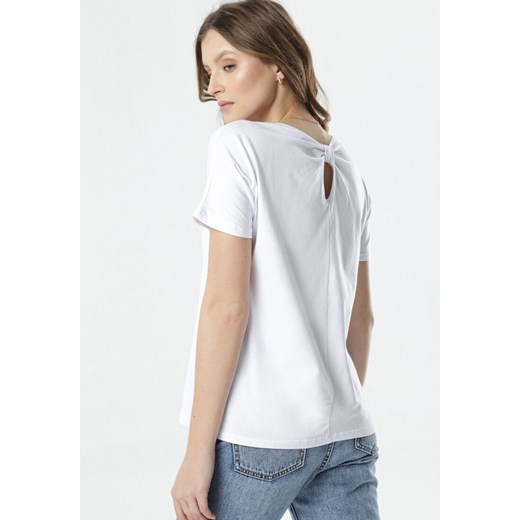 Biały T-shirt Aclurgh Born2be M Born2be Odzież okazyjna cena