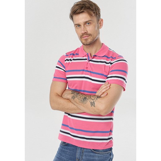 Różowa Koszulka Muriney ze sklepu Born2be Odzież w kategorii T-shirty męskie - zdjęcie 95011302