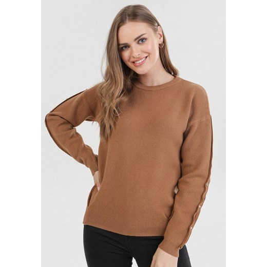 Sweter damski brązowy Born2be Odzież Damska VH brązowy IYCN Sweter damski brązowy Born2be Odzież Damska VH brązowy IYCN